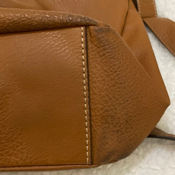 Relic By Fossil Roxanne Shoulder Bag Purse Cognac Leather Adjustable Messenger - Picture 11 of 16
